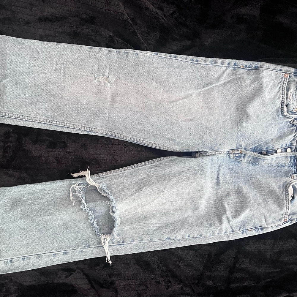 Light Blue Distressed Jeans Free People